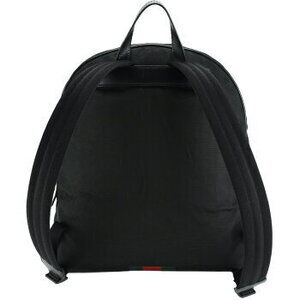 Gucci canvas Line leather webbing Backpack Sherry Parana black